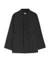 Jil Sander Long Sleeve Camp Shirt In Black