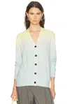 Jil Sander Buttoned Gradient Cardigan In Blue