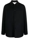 Jil Sander Long-sleeve Cashmere Shirt Jacket In Blau