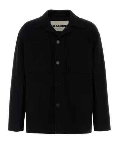 Jil Sander Long Sleeve Casual Jacket In Black