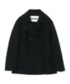 Jil Sander Long Sleeve Coat In Black