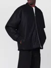 Jil Sander Padded Wool-felt Bomber Jacket In Black