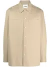 Jil Sander Long-sleeve Cotton Shirt In Neutrals