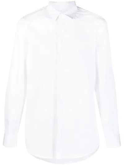 Jil Sander Long-sleeve Cotton Shirt In Weiss