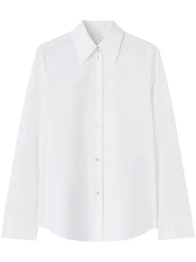 Jil Sander Classic Tailored Long-sleeve Shirt In White