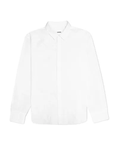 Jil Sander Long-sleeve Cotton Shirt In White