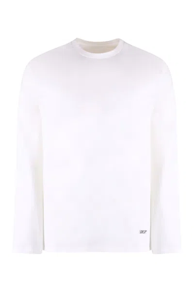 Jil Sander Long Sleeve Cotton T-shirt In White