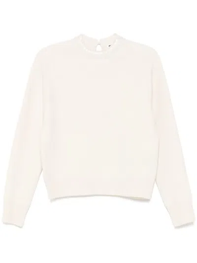 Jil Sander Long-sleeve Crew-neck Jumper In Neutrals