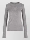 Jil Sander Long Sleeve Crew Neck Plain Top In Gray