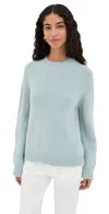 Jil Sander Ribbed Crewneck Knit Sweater With Soft Texture In Green