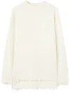 Jil Sander Long Sleeve Crew-neck Sweater In Beige