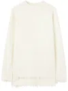 Jil Sander Long Sleeve Crew-neck Sweater In White