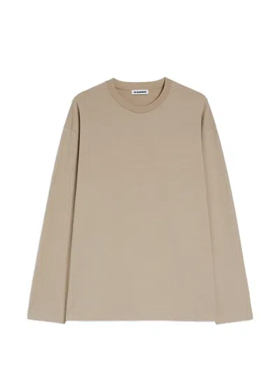 Jil Sander Long-sleeve Crew-neck T-shirt In Neutral