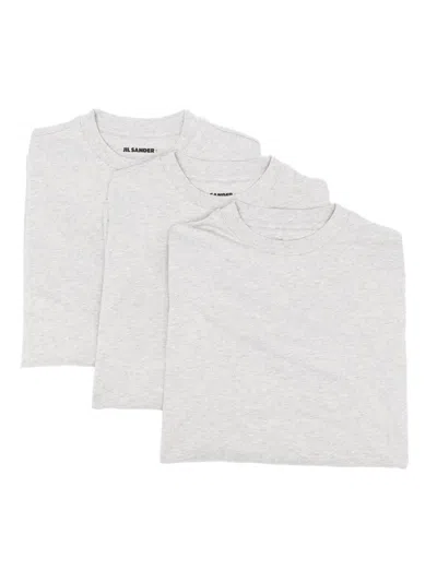 Jil Sander Long-sleeve Crew-neck T-shirt Pack (pack Of Three) In Gray