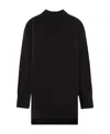 Jil Sander Wool Knit Pullover Mock Neck In Black