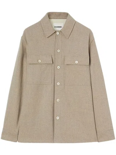 JIL SANDER LONG-SLEEVE FLANNEL SHIRT