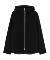 Jil Sander Contrast-stitching Hooded Jacket In Black