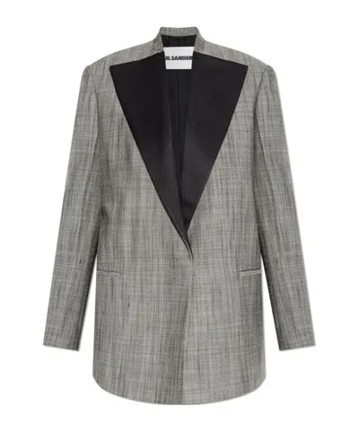 Jil Sander Long Sleeve Jacket In Gray