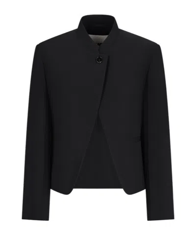 Jil Sander Long Sleeve Jacket In Black