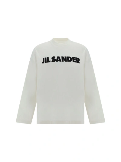 Jil Sander Long Sleeve Jersey In Porcelain
