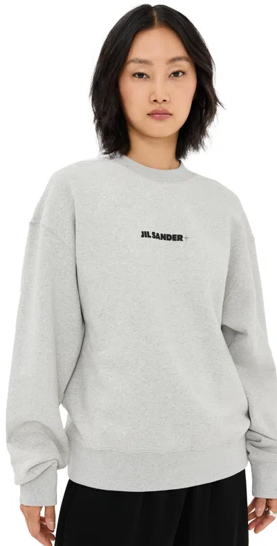 Jil Sander White T-shirt With Contrasting Logo Print In Neutral