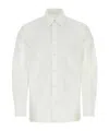 Jil Sander Structured Poplin Shirt With Long Sleeves In White