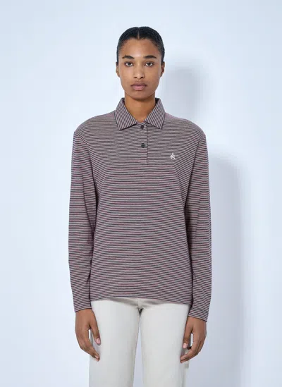 Jil Sander Long Sleeve Polo Shirt In Red