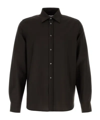 Jil Sander Brown Regular Solid Shirt