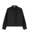 Jil Sander Technical Button Down Shirt Black In Black