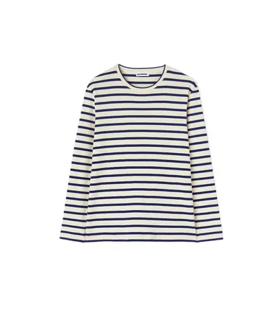 Jil Sander Long-sleeve Striped T-shirt In White