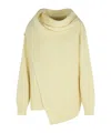 Jil Sander Long Sleeve Sweater In Yellow