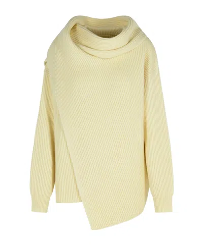 JIL SANDER JIL SANDER	DROP SHOULDER DRAPED SCARF JUMPER