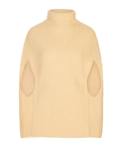 Jil Sander Long Sleeve Sweater In Yellow