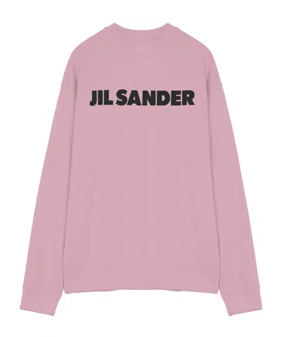 Jil Sander Long Sleeve Sweatshirt In Pink
