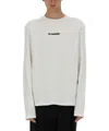 Jil Sander Logo-printed Long-sleeved T-shirt In Neutral