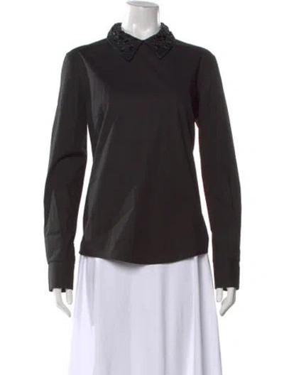 Pre-owned Jil Sander Long Sleeve Top In Black