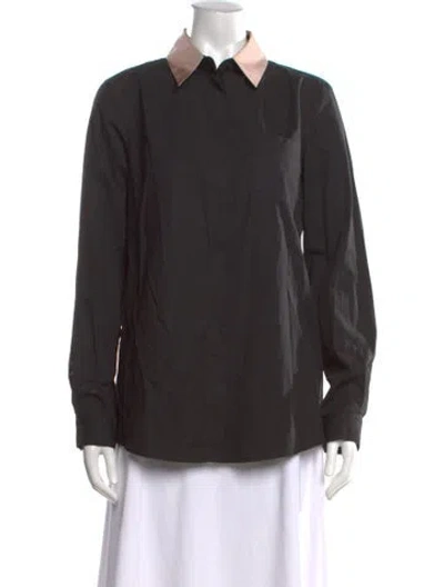 Pre-owned Jil Sander Long Sleeve Top In Black