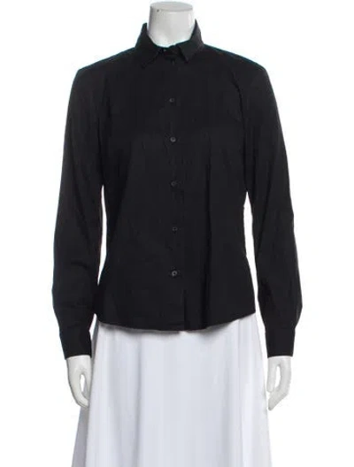 Pre-owned Jil Sander Long Sleeve Top In Black