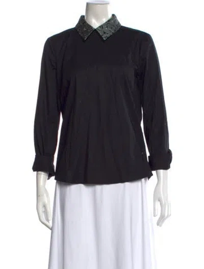 Pre-owned Jil Sander Long Sleeve Top In Blue
