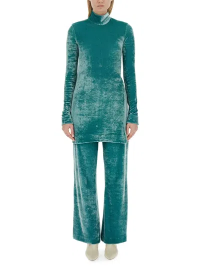Jil Sander Slim-fit Polyamide Blouse In Green