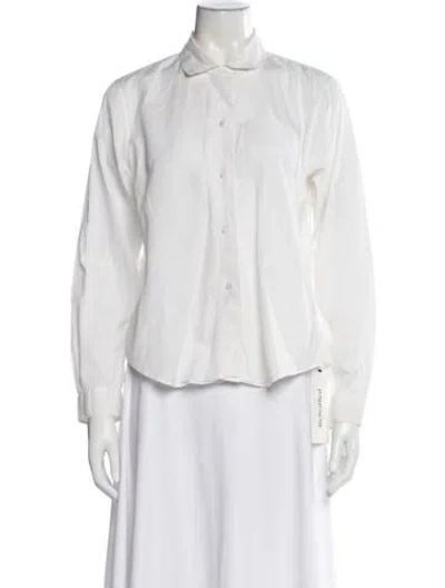 Pre-owned Jil Sander Long Sleeve Top In White