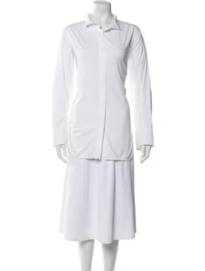 Pre-owned Jil Sander Long Sleeve Tunic In White