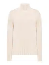 Jil Sander Long Sleeve Turtle-neck Sweater In Beige