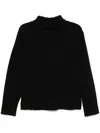 Jil Sander Black Cashmere Blend Oversize Sweater In Black