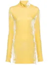 Jil Sander Long-sleeve Velvet Blouse In Yellow