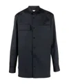 Jil Sander Black Wool Shirt With Pockets Men