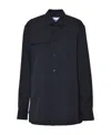 Jil Sander Long-sleeve Wool Shirt In Black