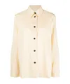 Jil Sander Long-sleeve Wool Shirt In White