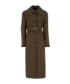 Jil Sander Women's Embroidered Wool Blend Coat In Green