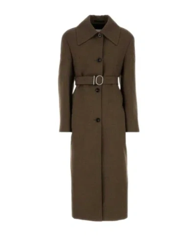 JIL SANDER JIL SANDER LONG-SLEEVED BELTED COAT